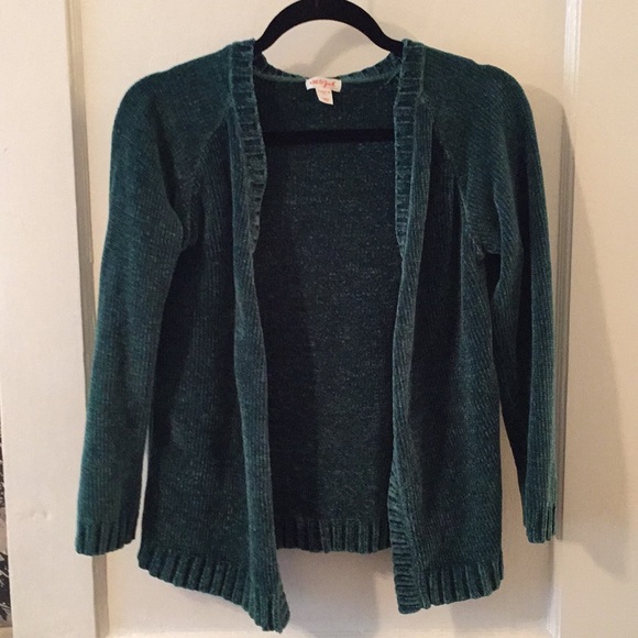 Green velour sweater - Picture 1 of 2